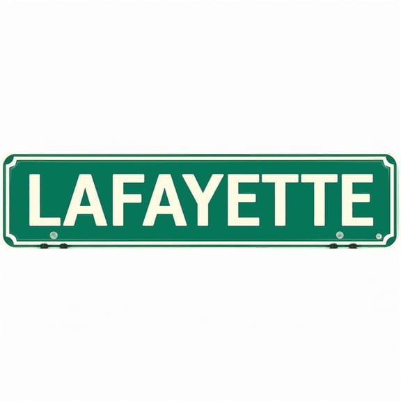 Lafayette Tin Sign - 16x4 Inches Vintage City Decor for Wall, Suitable for Bedroom, Living Room, Porch | street signs for bedroom, vintage decor for home, unique wall decor