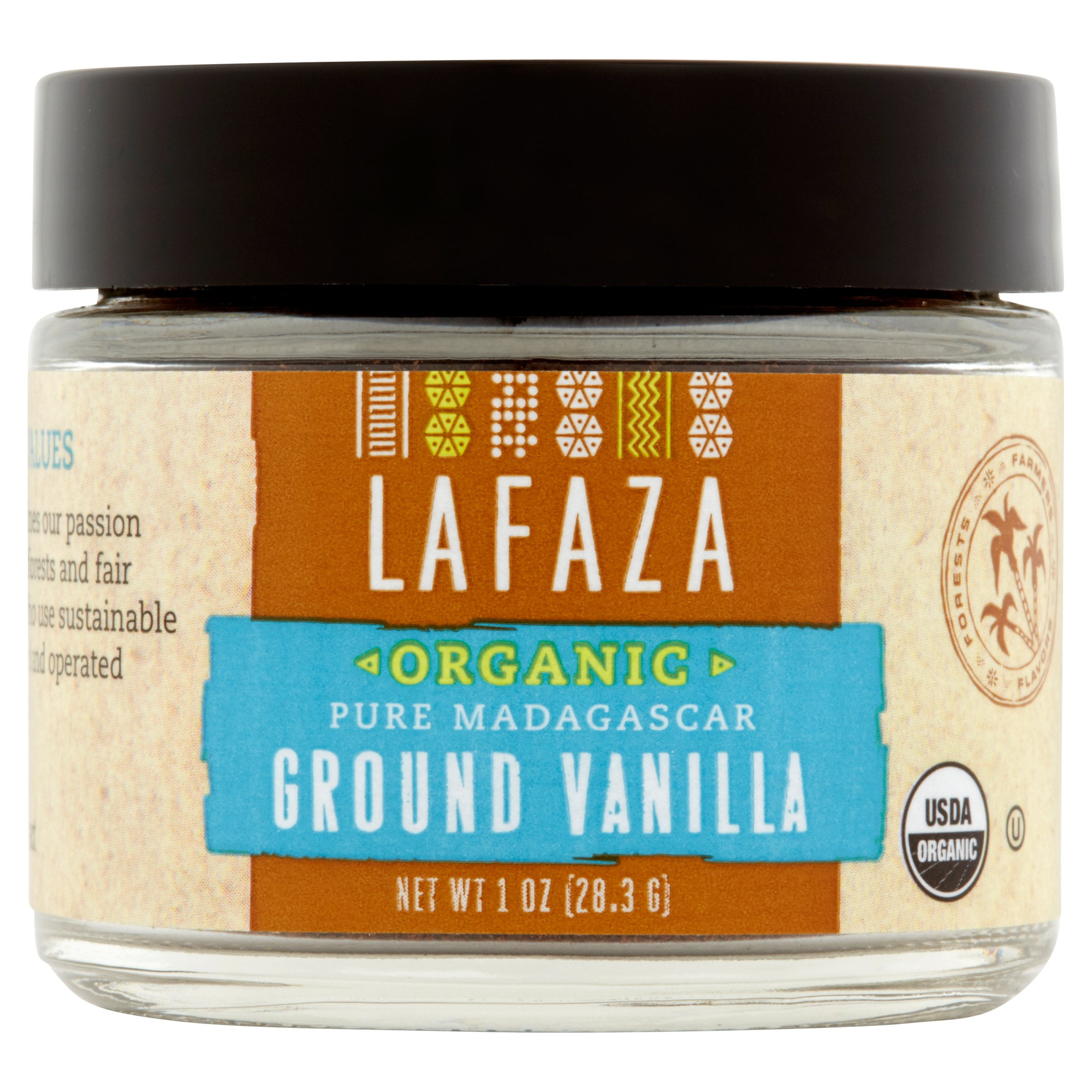 Lafaza Organic Pure Madagascar Ground Vanilla, 1 oz