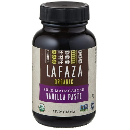 Lafaza Organic Pure Madagascar Vanilla Paste, 4 Oz - Pack Of 2.