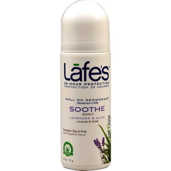 Lafe's Natural Roll-On Deodorant, Lavender, 3 Oz