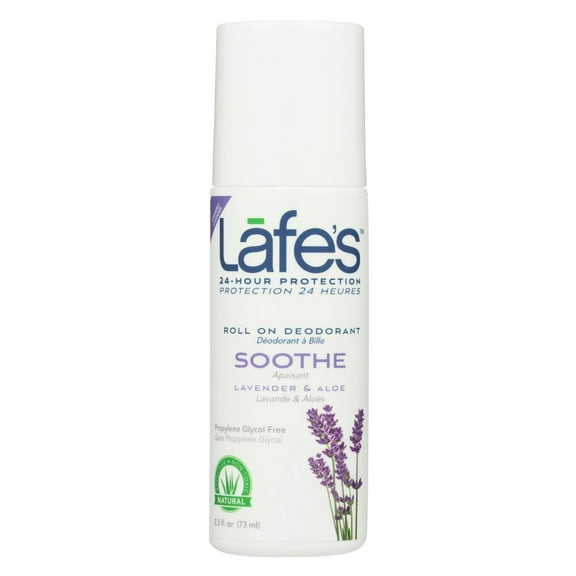 Lafe's Natural Roll On Deodorant Soothe Lavender & Aloe -- 3 fl oz