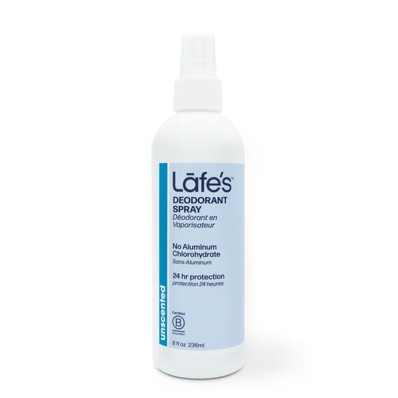 Lafes Organic Spray Deodorant, Fragrance-Free, 8 oz