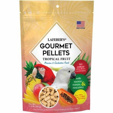 Lafeber 041054726607 1.25 lbs Tropical Fruit Gourmet Pellets Bird Food for Macaw