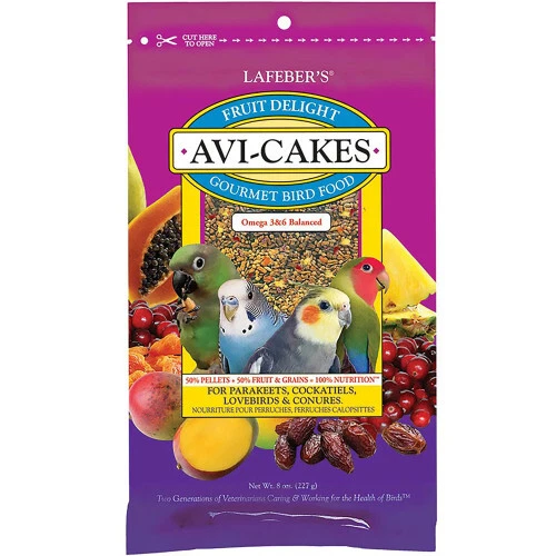 Lafeber Company Fruit Delight Avi-Cakes Small Birds Treat 1 Each/8 Oz