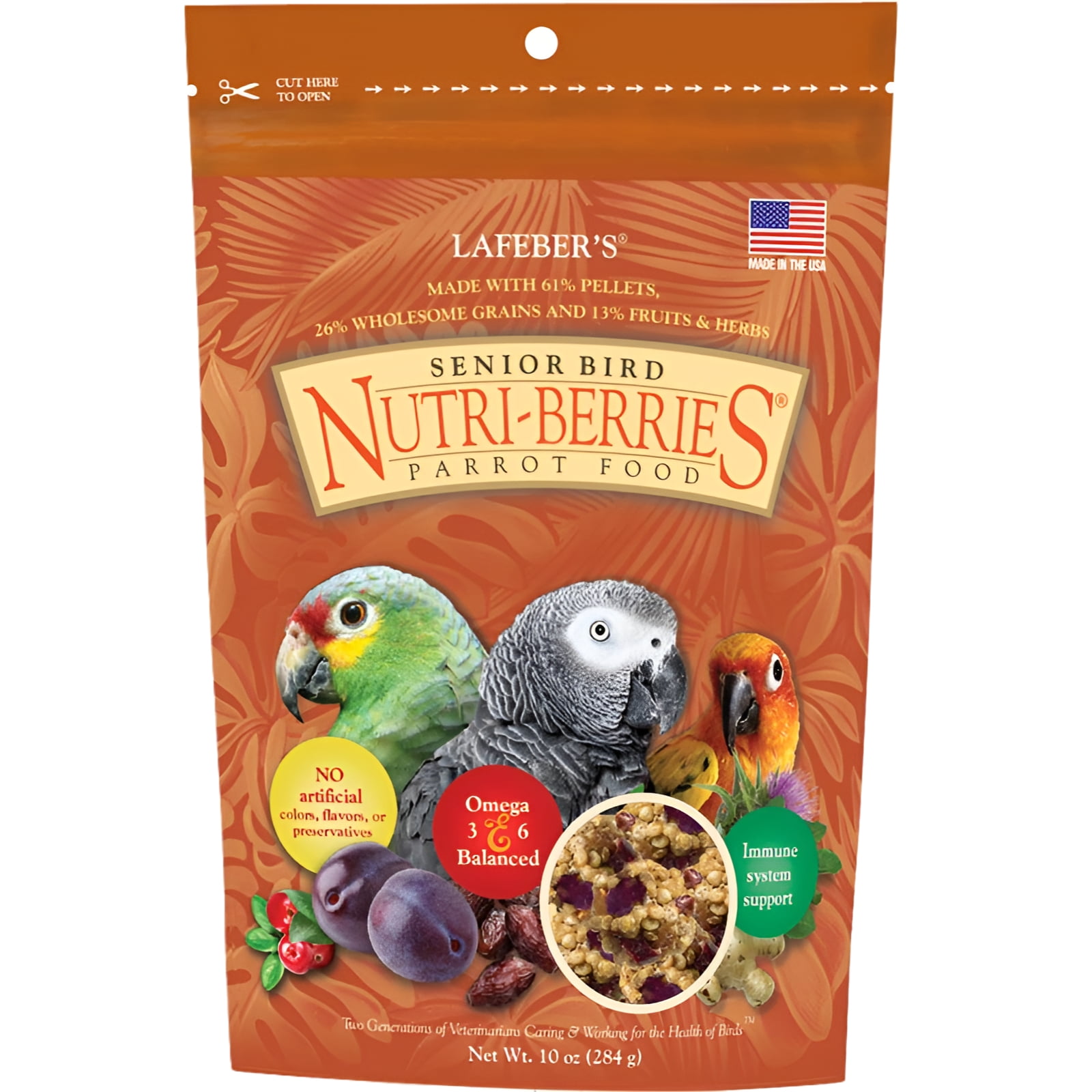 Lafeber Nutri-Berries Classic Parrot Bird Food, 10 Oz