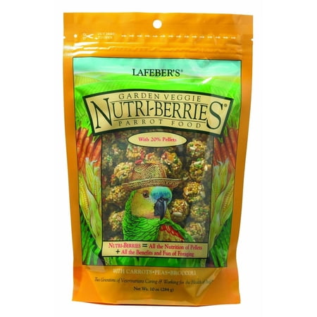 Lafeber Nutri-Berries Garden Veggie Parrot Bird Food, 10 Oz