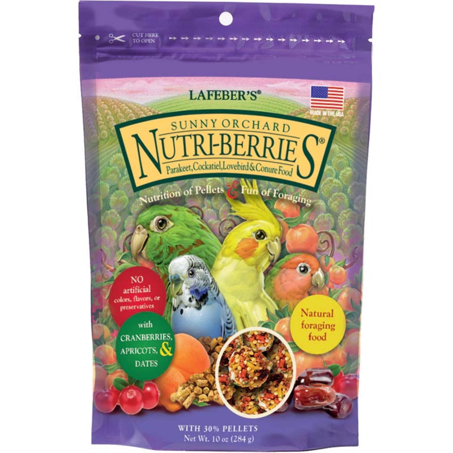 Lafeber's® Sunny Orchard Nutri-Berries Parakeet & Cockatiel Food, 10-Oz