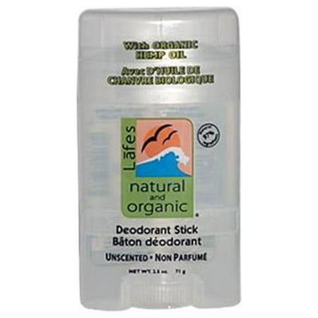 Lafes Natural Body Care 0635219 Deodorant Stick Unscented, 2.5 oz