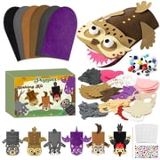 Laffact Owl Hand Puppet Craft Kit, Woodland Animal Theme, 6 Pieces