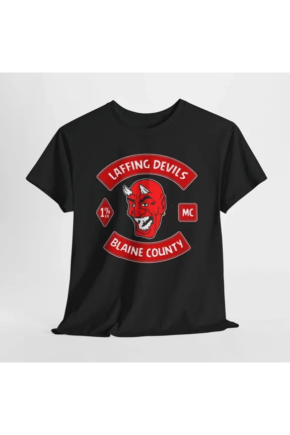 Laffing Devils Motorcycle Club Devils Ride Fan Retro Biker Logo Unisex T-Shirt, S-5XL