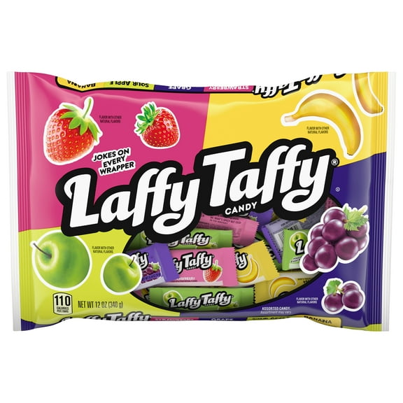 Laffy Taffy Assorted Mini Bars, Halloween Candy, Trick-or-Treat, 12 Ounce Bag