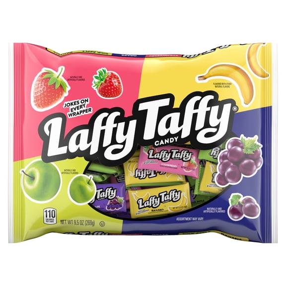 Laffy Taffy, Halloween Candy, Mixed Minis, Assorted Fruit Flavored Candy, 9.4 Ounce Bag
