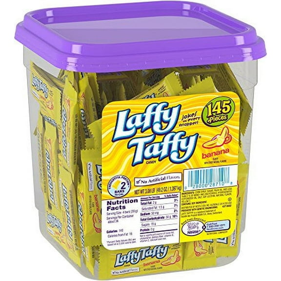 Laffy Taffy, Candy Jar, Banana, 145 Ct
