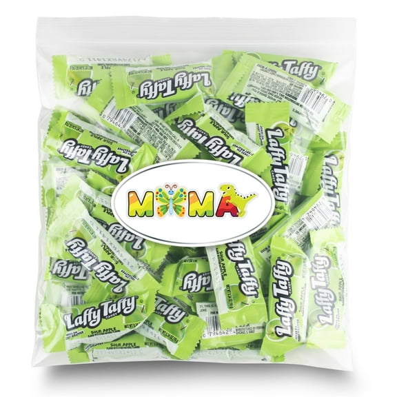 Laffy Taffy Chewy & Tangy Bulk Candy Individually Wrapped - (1 Pound)(Green Sour Apple)