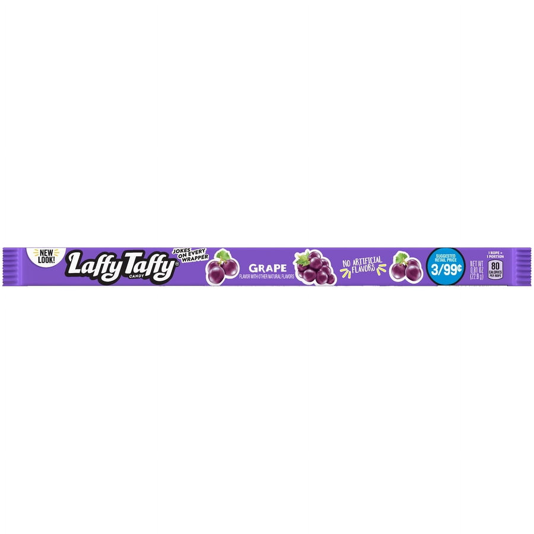 Laffy Taffy Grape Rope Chewy Candy 0.81oz (Box of 24)