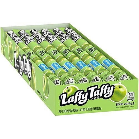 Laffy Taffy Rope - Case of 24 (Sour Apple)