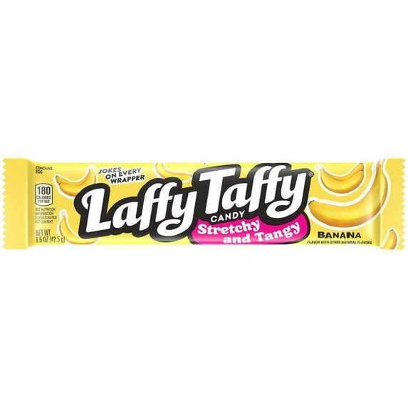 Laffy Taffy Stretchy & Tangy Banana Flavored Candy 1.5 oz.