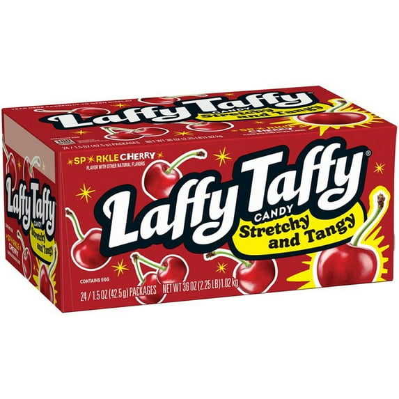 Laffy Taffy Stretchy & Tangy Sparkle Cherry Candy Bar 1.5 oz.