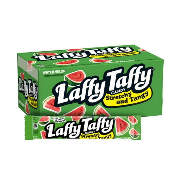 Laffy Taffy Stretchy and Tangy Candy, Watermelon, 36 ounce (Pack of 24)