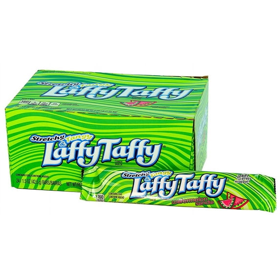 Laffy Taffy, Watermelon, Count 24 (1.5 oz) - Sugar Candy / Grab Varieties & Flavors