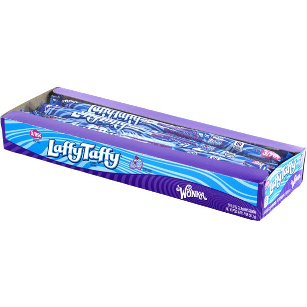 Laffy Taffy, Wild Blue Raspberry Candy Ropes, 0.81 Oz, 24 Ct - Walmart.com