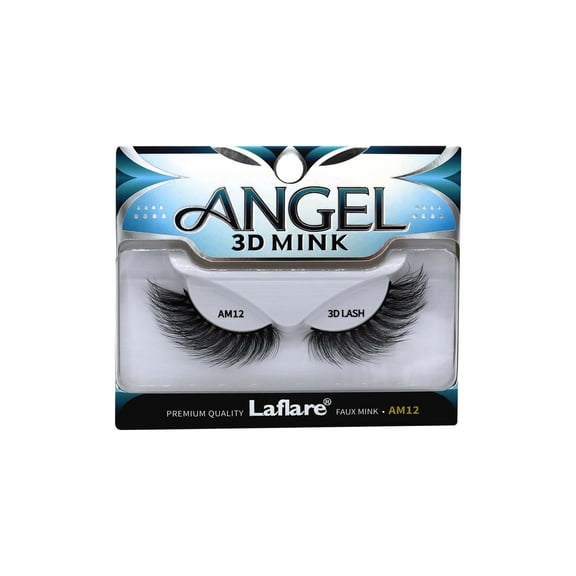 Laflare 3D ANGEL MINK False Eyelashes, Soft and Wispy, Double-Layered Reusable.