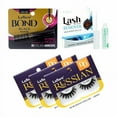 thumbnail image 1 of Laflare 3D Russian (MAX) Volume Wispy, Fluffy, Dramatic, Lightweight, Handmade DD Curl Lashes 3 Packs with lash Adhesive and Remover All In One Complete Kit, 1 of 5