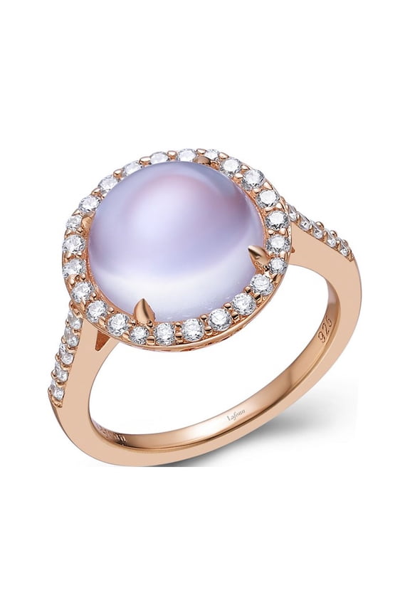 Aria Sterling Silver Rose Gold Plated Rose Quartz Ring