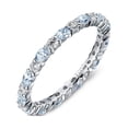 thumbnail image 1 of Lafonn Birthstone Sterling Silver Platinum Plated Lassire MARCH Ring (2.34 CTTW), 1 of 5