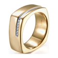 thumbnail image 1 of Lafonn Classic Sterling Silver 2-Tone Plated Simulated Diamond Ring (0.06 CTTW), 1 of 5
