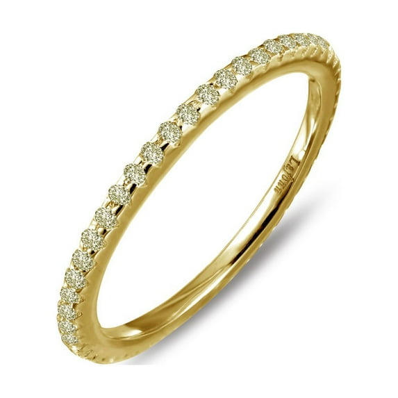 Lafonn Classic Sterling Silver Gold Plated Canary Ring (0.58 CTTW)