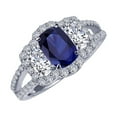 thumbnail image 1 of Lafonn Classic Sterling Silver Platinum Plated Lassire Sapphire Ring (2.19 CTTW), 1 of 5