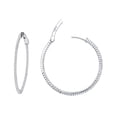 thumbnail image 1 of Lafonn Classic Sterling Silver Platinum Plated Lassire Simulated Diamond Earrings (1.36 CTTW), 1 of 5