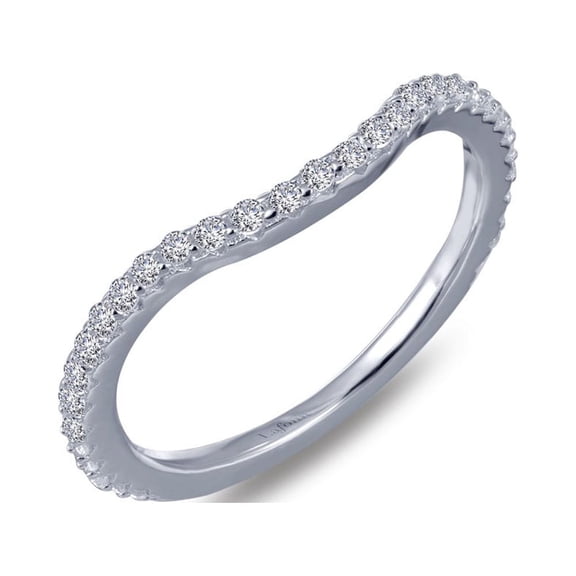 Lafonn Classic Sterling Silver Platinum Plated Lassire Simulated Diamond Ring (0.33 CTTW)