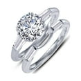 thumbnail image 1 of Lafonn Classic Sterling Silver Platinum Plated Lassire Simulated Diamond Ring (2.17 CTTW), 1 of 5