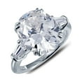 thumbnail image 1 of Lafonn Classic Sterling Silver Platinum Plated Lassire Simulated Diamond Ring (5.75 CTTW), 1 of 5