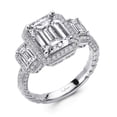 thumbnail image 1 of Lafonn Classic Sterling Silver Platinum Plated Lassire Simulated Diamond Statement Ring (4.37 CTTW), 1 of 5