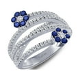 thumbnail image 1 of Lafonn Classic Sterling Silver Platinum Plated Lassire Simulated Sapphire Ring (1.43 CTTW), 1 of 5