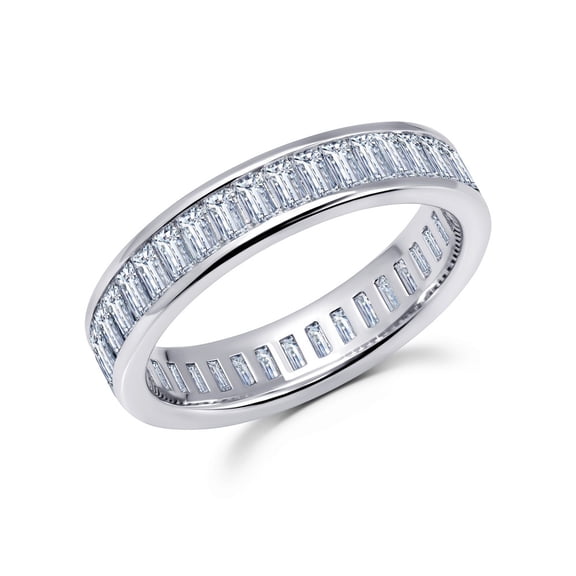 Lafonn Classic Sterling Silver Platinum Plated Rings (3.8 Cttw)