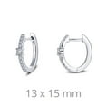 thumbnail image 1 of Lafonn Classic Sterling Silver Platinum Plated Simulated Diamond Earrings (0.3 CTTW), 1 of 5