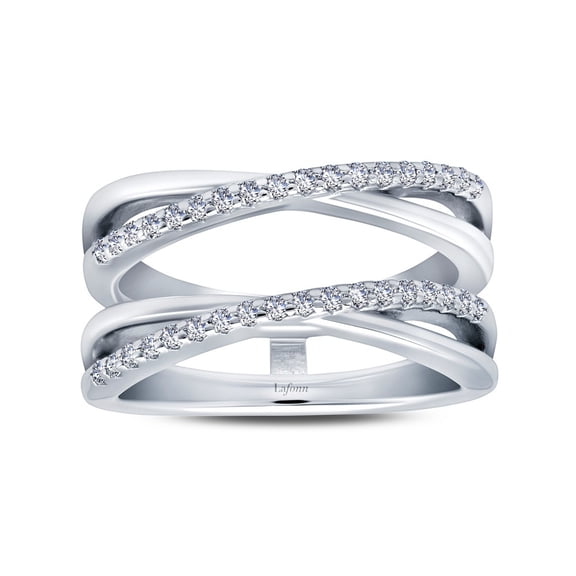 Lafonn Classic Sterling Silver Platinum Plated Simulated Diamond Rings (0.36 CTTW)
