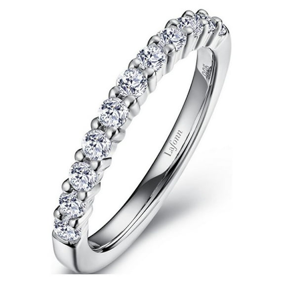 Lafonn Classic Sterling Silver Platinum Plated Simulated Diamond Rings (0.5 CTTW)