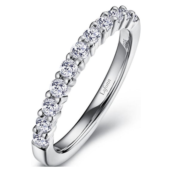 Lafonn Classic Sterling Silver Platinum Plated Simulated Diamond Rings (0.5 CTTW)