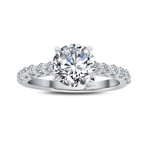 Lafonn Classic Sterling Silver Platinum Plated Simulated Diamond Rings (2.52 CTTW)