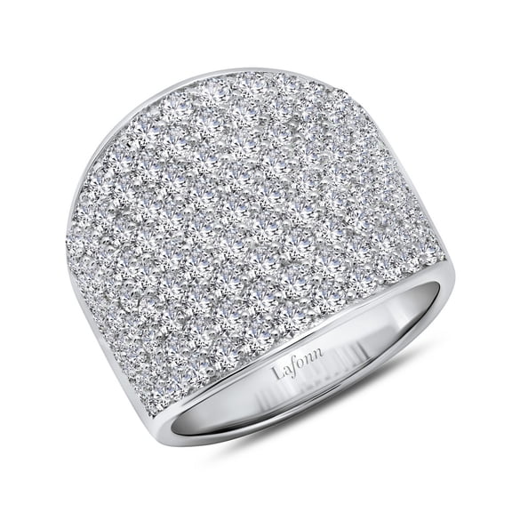 Lafonn Classic Sterling Silver Platinum Plated Simulated Diamond Rings (2.95 CTTW)