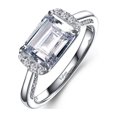 thumbnail image 1 of Lafonn Classic Sterling Silver Platinum Plated Simulated Diamond Rings (3 CTTW), 1 of 5
