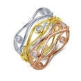 thumbnail image 1 of Lafonn Classic Sterling Silver Tri-Color Plated Simulated Diamond Ring (0.36 CTTW), 1 of 5