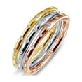thumbnail image 1 of Lafonn Classic Sterling Silver Tri-Color Plated Simulated Diamond Ring (0.54 CTTW), 1 of 5