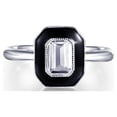 thumbnail image 1 of Lafonn Heritage Sterling Silver Platinum Plated Lassire Simulated Diamond Ring (0.66 CTTW), 1 of 5