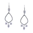 thumbnail image 1 of Lafonn Lassaire In Motion Sterling Silver Platinum Plated Lassire Simulated Diamond Earrings (2.08 CTTW), 1 of 5